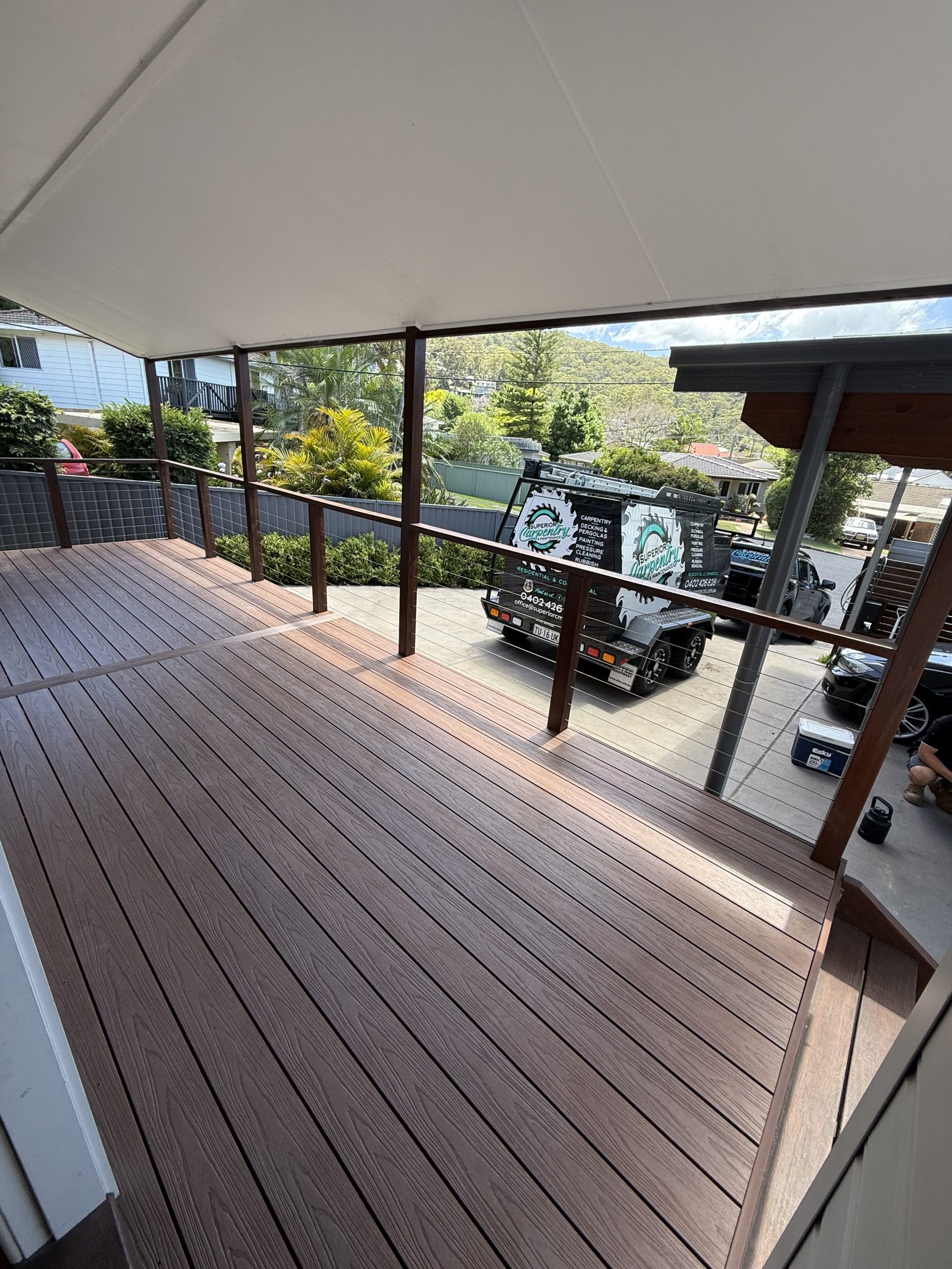Custom timber deck built by Superior Carpentry in Penrith
